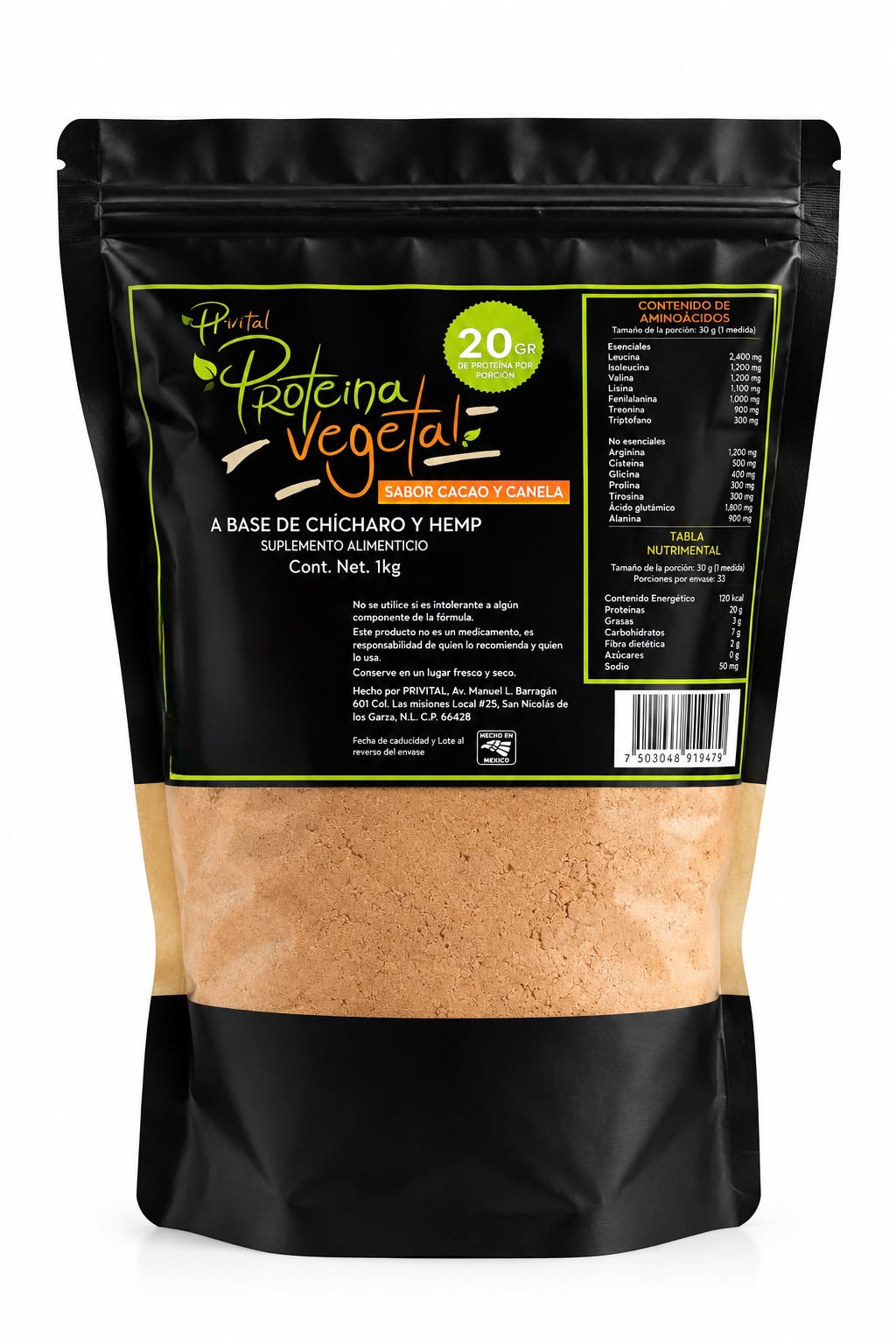 Proteína Vegetal de Cacao 1kg