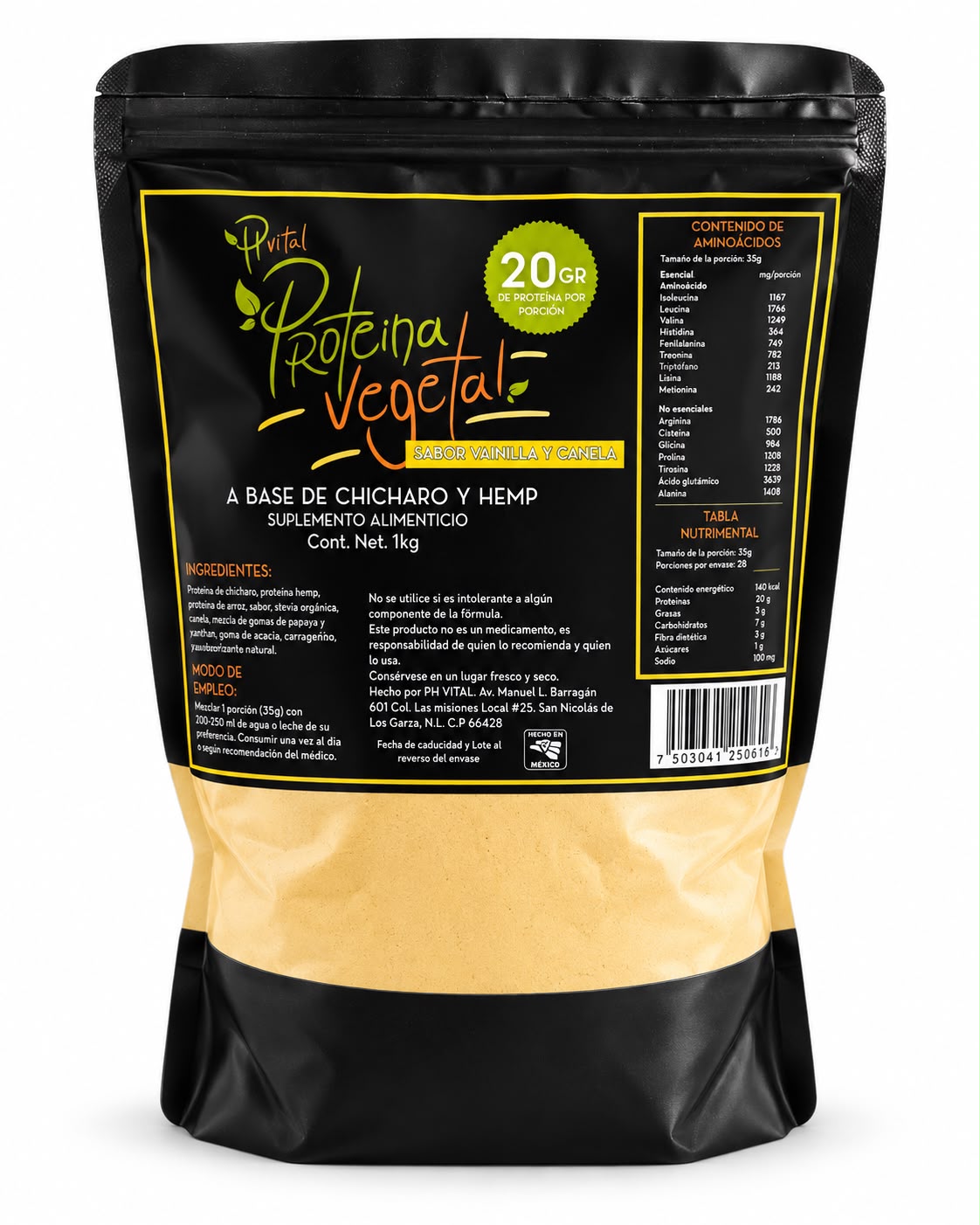 Proteína Vegetal de Vainilla 1kg
