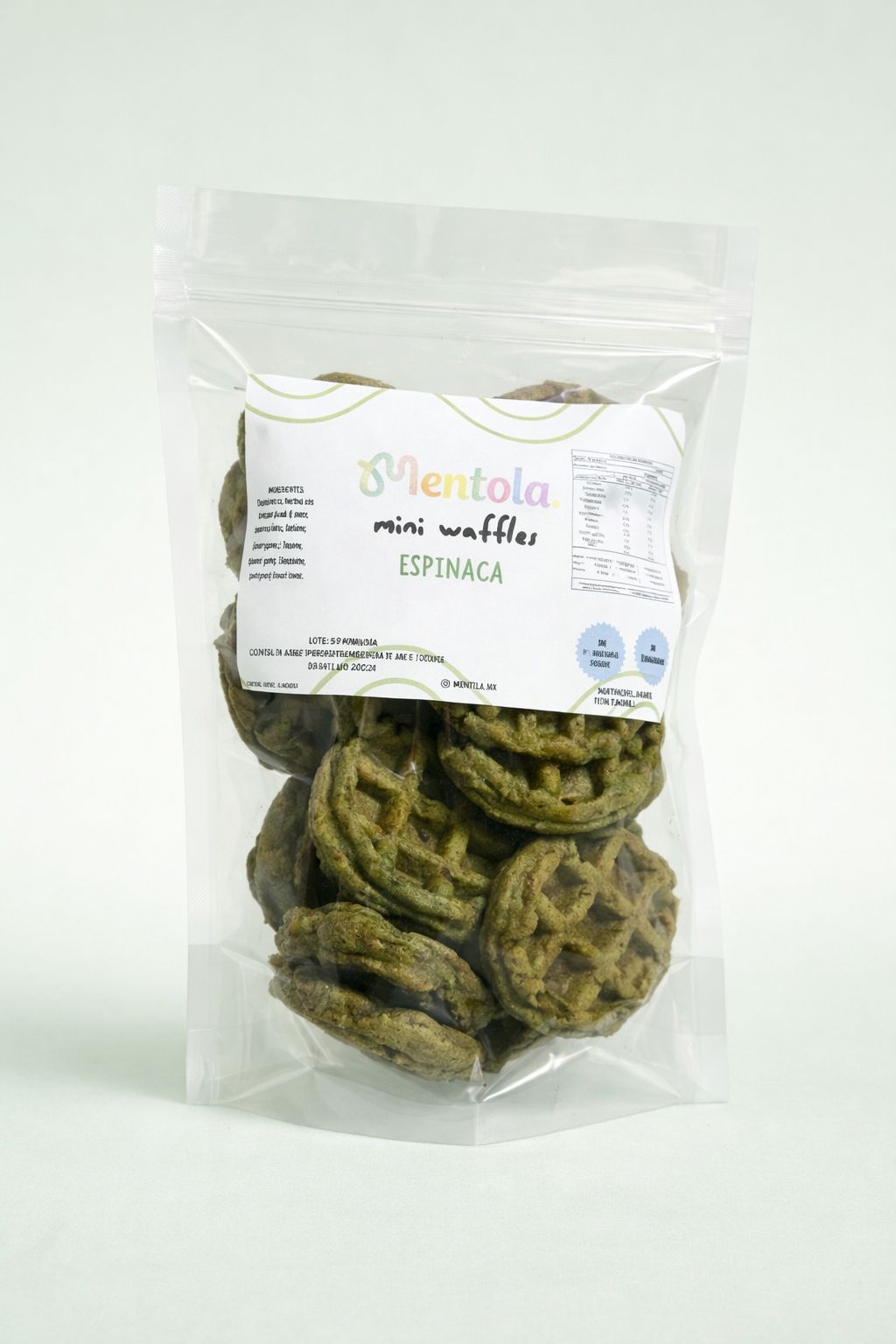 Mini Waffles Espinaca